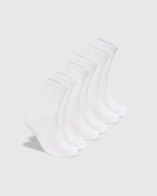Movellez Active White Half Crew Socks