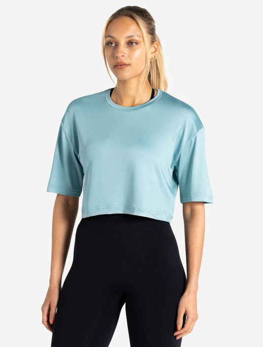 Movellez Air Crop Tee – Dusky Blue