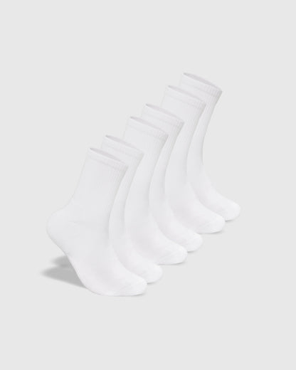 Movellez Active White Half Crew Socks