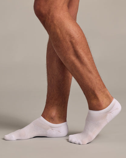 Movellez Active White Never Show Socks 2.0